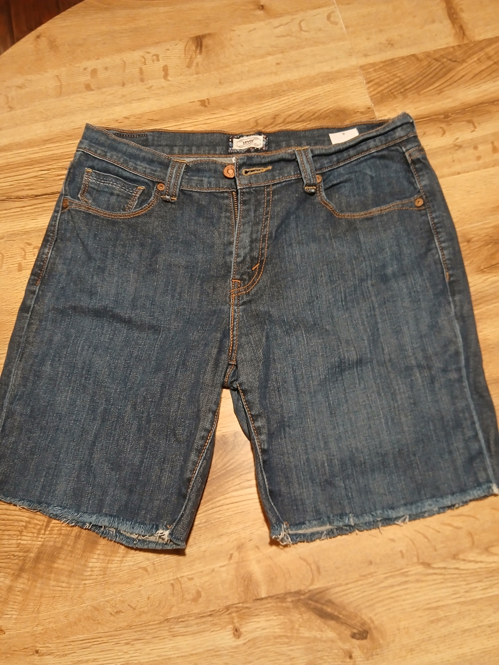 Levi's Dark Blue Denim Capri Shorts